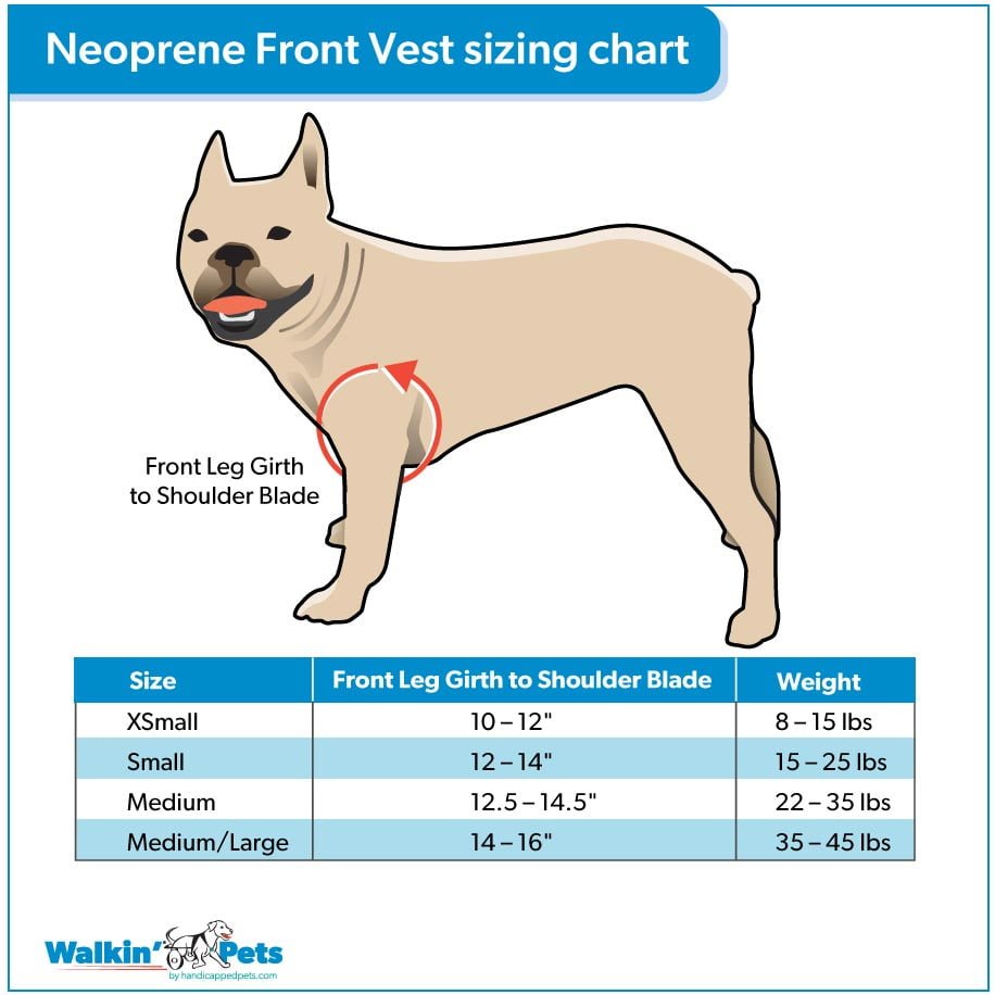 Front Harness Sizing Chart